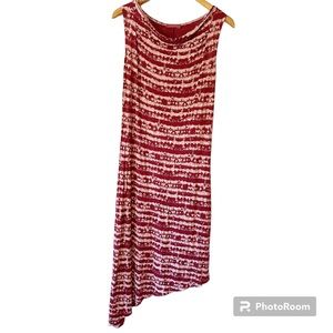 Fresh Produce Red Draped Asymmetrical Hem Tank Jersey Dress size XS